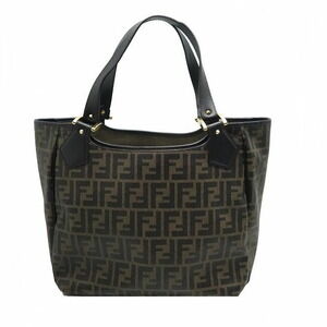 Fendi Tote Bag Leather Zucca Pattern